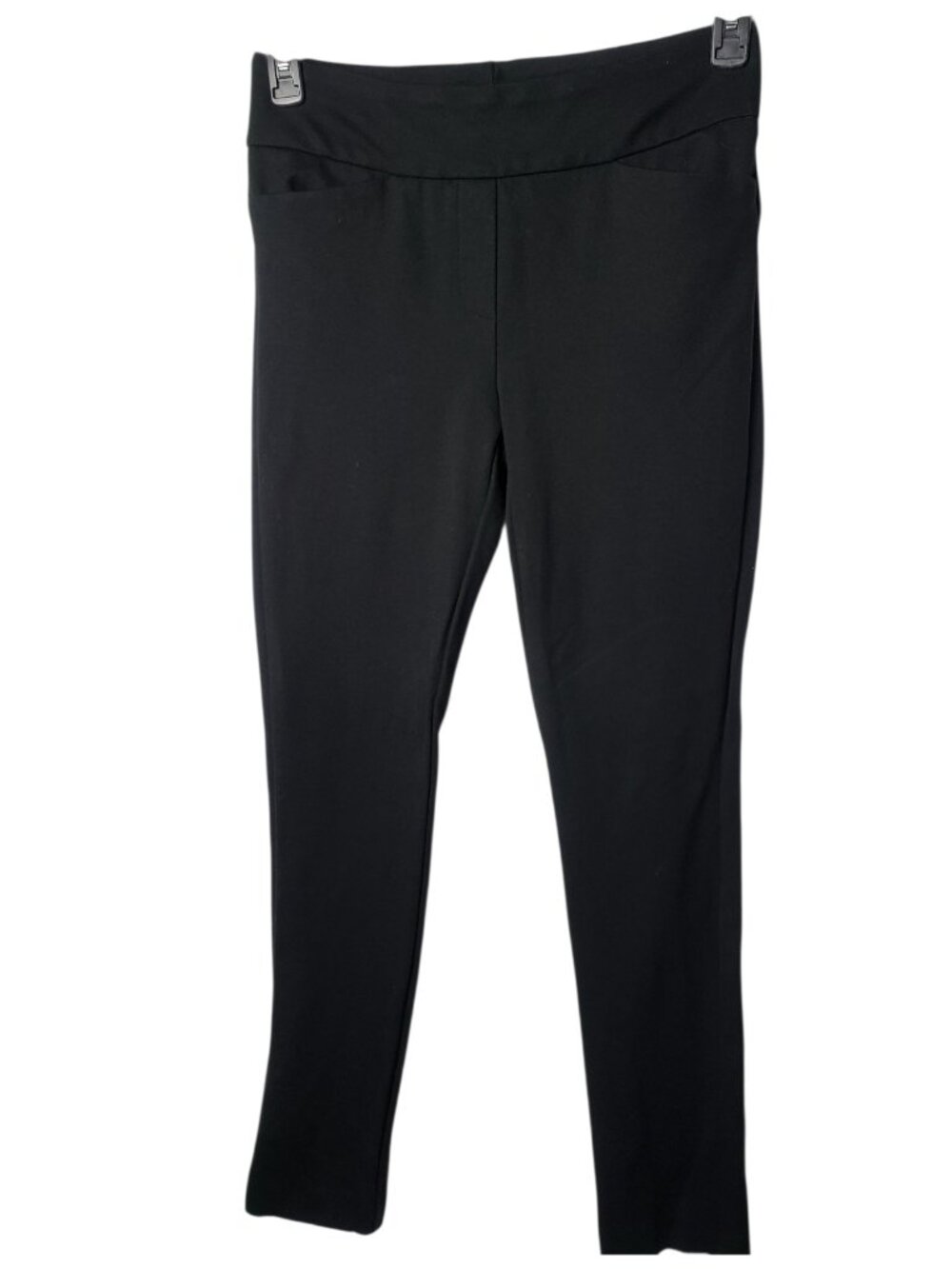 Dalia Womens Pull Ponte Pants 4-Way Stretch Fabric Black Small - Picture 2 of 11